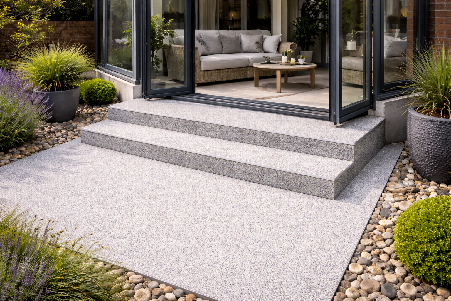 Resin edging detail example