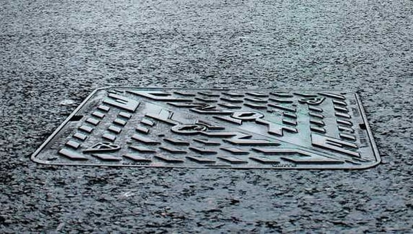 Example of a driveway manhole cover